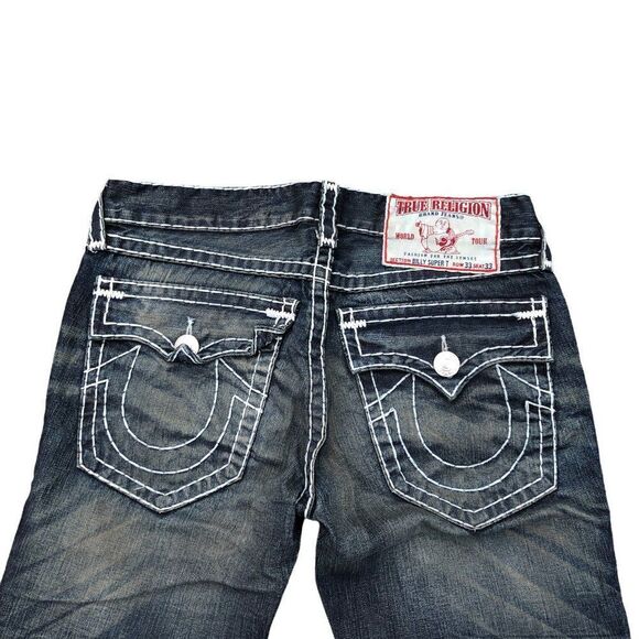 Vintage 2004-2008 True Religion Jeans Size 33 BILLY SUPER T - Picture 2 of 12